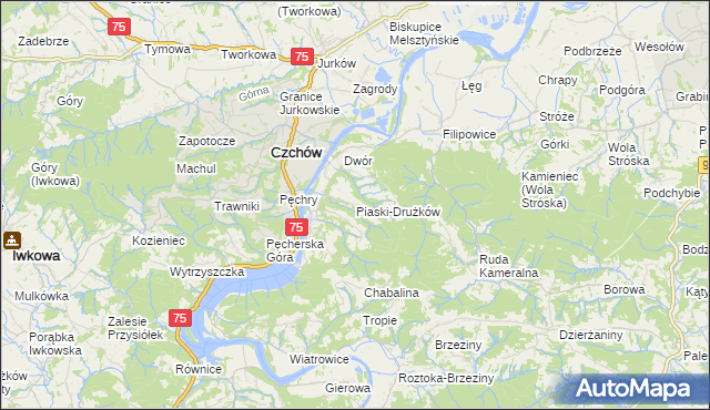 mapa Piaski-Drużków, Piaski-Drużków na mapie Targeo