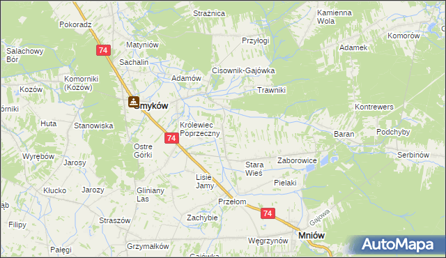 mapa Pieradła, Pieradła na mapie Targeo