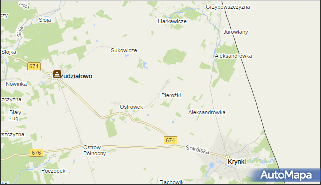 mapa Pierożki, Pierożki na mapie Targeo