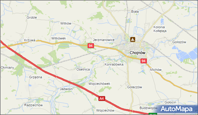 mapa Piotrowice gmina Chojnów, Piotrowice gmina Chojnów na mapie Targeo