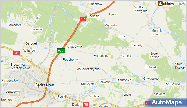 mapa Podlaszcze, Podlaszcze na mapie Targeo