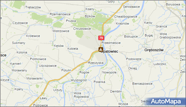 mapa Podskale gmina Opatowiec, Podskale gmina Opatowiec na mapie Targeo