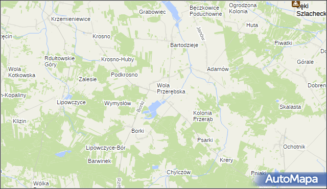 mapa Przerąb, Przerąb na mapie Targeo