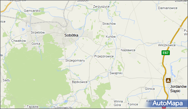 mapa Przezdrowice, Przezdrowice na mapie Targeo