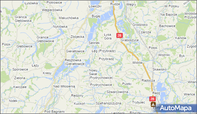 mapa Przybradz, Przybradz na mapie Targeo