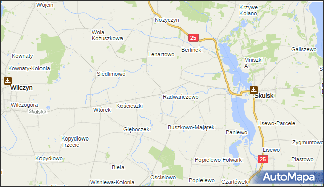 mapa Radwańczewo, Radwańczewo na mapie Targeo