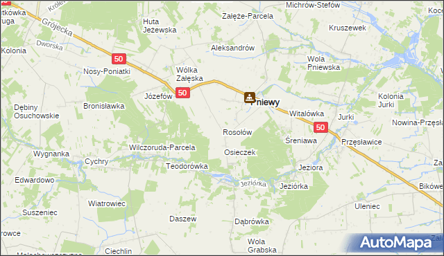 mapa Rosołów, Rosołów na mapie Targeo