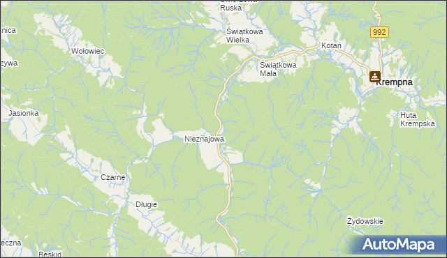 mapa Rozstajne, Rozstajne na mapie Targeo