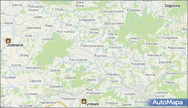 mapa Rupniów, Rupniów na mapie Targeo