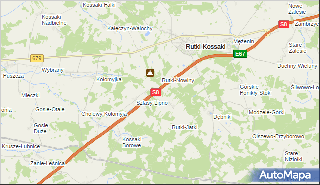 mapa Rutki-Tartak Nowy, Rutki-Tartak Nowy na mapie Targeo