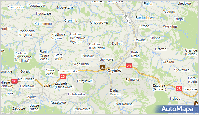 mapa Siołkowa, Siołkowa na mapie Targeo