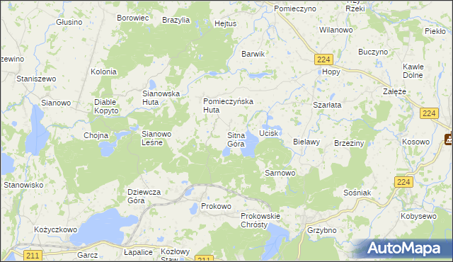 mapa Sitna Góra, Sitna Góra na mapie Targeo