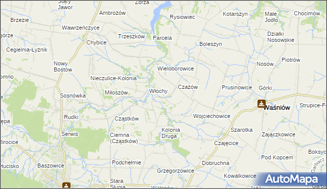 mapa Skały gmina Nowa Słupia, Skały gmina Nowa Słupia na mapie Targeo