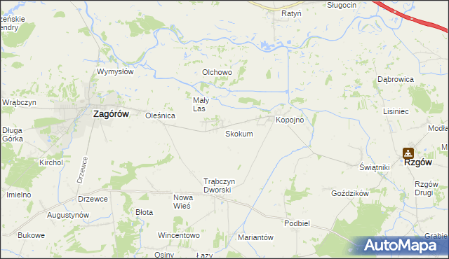 mapa Skokum, Skokum na mapie Targeo