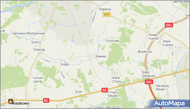 mapa Sławiec, Sławiec na mapie Targeo