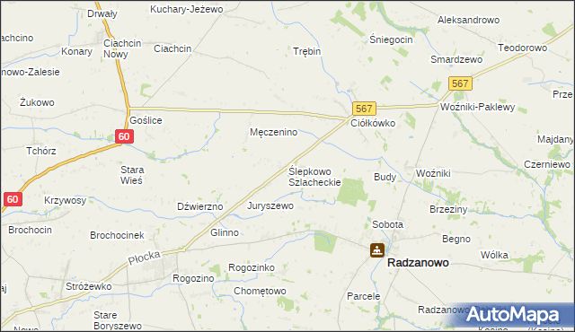 mapa Ślepkowo Szlacheckie, Ślepkowo Szlacheckie na mapie Targeo