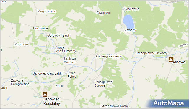 mapa Smolany-Żardawy, Smolany-Żardawy na mapie Targeo