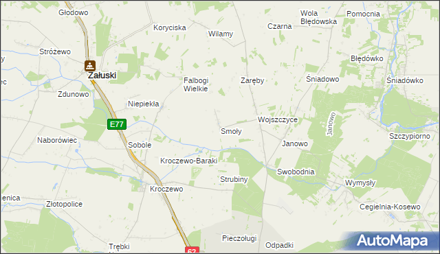 mapa Smoły, Smoły na mapie Targeo