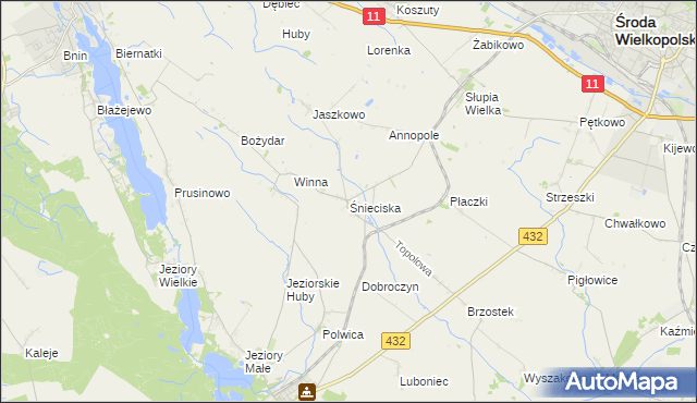 mapa Śnieciska, Śnieciska na mapie Targeo