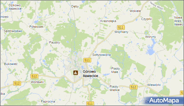 mapa Sołtysowizna, Sołtysowizna na mapie Targeo