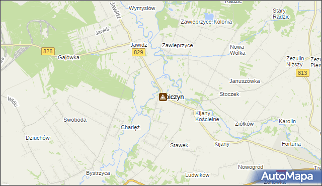 mapa Spiczyn, Spiczyn na mapie Targeo
