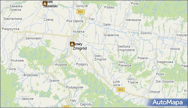 mapa Stary Żmigród, Stary Żmigród na mapie Targeo