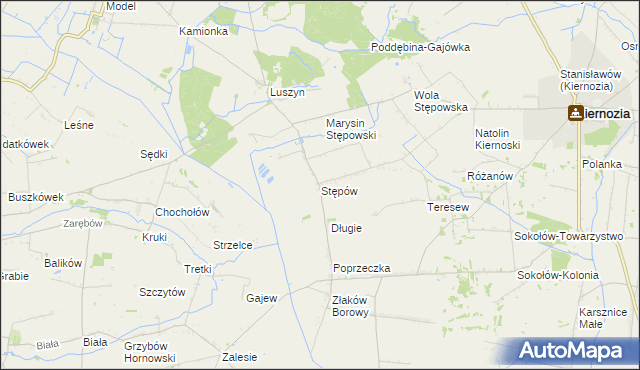 mapa Stępów, Stępów na mapie Targeo