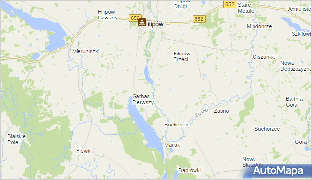 mapa Szafranki gmina Filipów, Szafranki gmina Filipów na mapie Targeo
