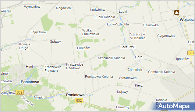 mapa Szczuczki-Kolonia, Szczuczki-Kolonia na mapie Targeo