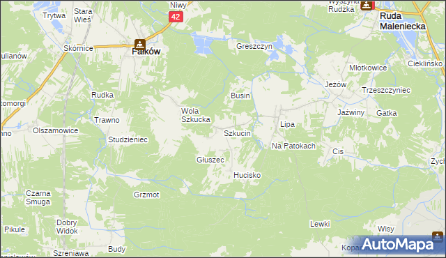 mapa Szkucin, Szkucin na mapie Targeo