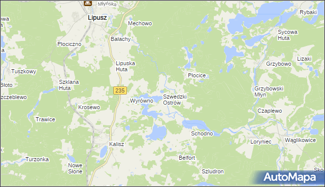 mapa Szwedzki Ostrów, Szwedzki Ostrów na mapie Targeo