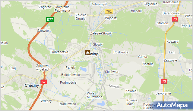 mapa Trzcianki Osada, Trzcianki Osada na mapie Targeo