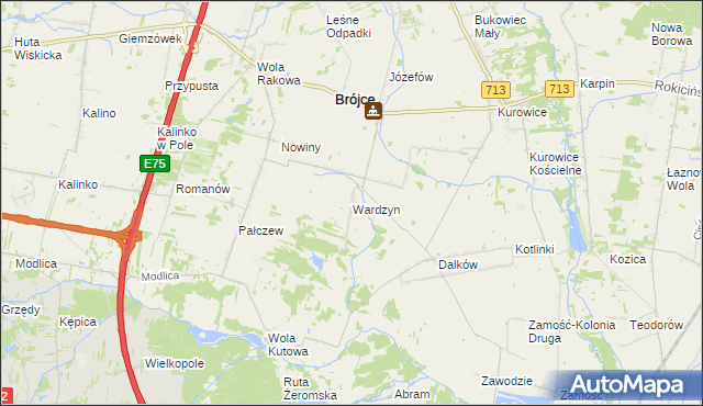 mapa Wardzyn, Wardzyn na mapie Targeo