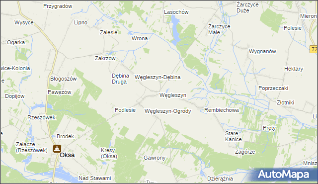 mapa Węgleszyn, Węgleszyn na mapie Targeo