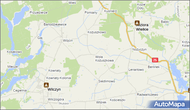 mapa Wola Kożuszkowa, Wola Kożuszkowa na mapie Targeo