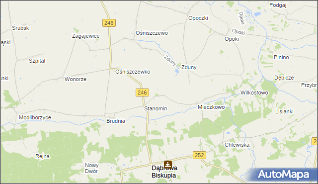 mapa Wola Stanomińska, Wola Stanomińska na mapie Targeo
