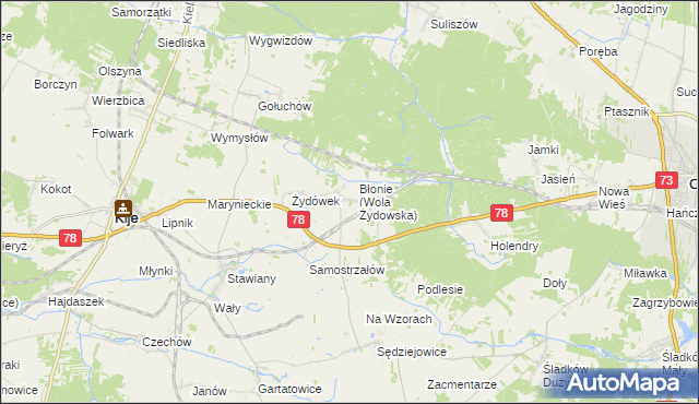 mapa Wola Żydowska, Wola Żydowska na mapie Targeo