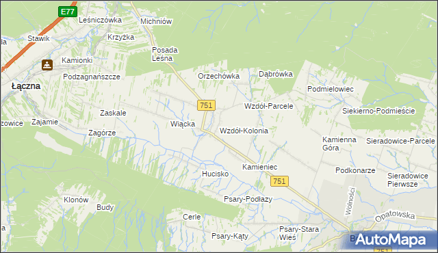 mapa Wzdół-Kolonia, Wzdół-Kolonia na mapie Targeo