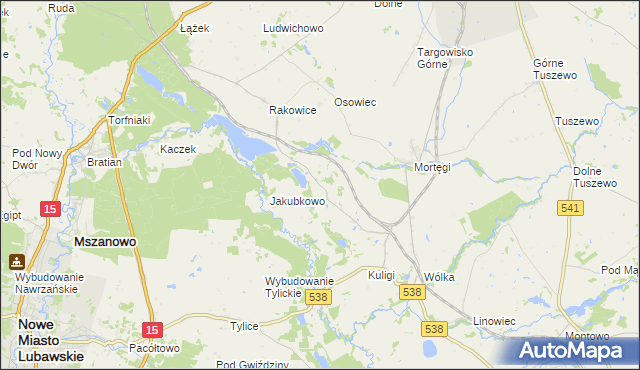 mapa Zajączkowo gmina Grodziczno, Zajączkowo gmina Grodziczno na mapie Targeo