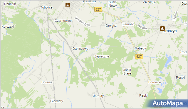 mapa Zapieczne, Zapieczne na mapie Targeo