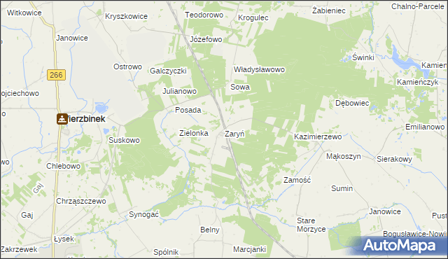 mapa Zaryń, Zaryń na mapie Targeo