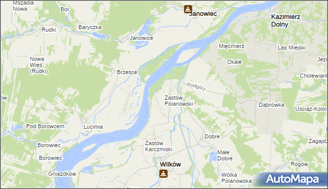 mapa Zastów Polanowski, Zastów Polanowski na mapie Targeo