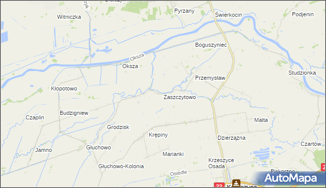 mapa Zaszczytowo, Zaszczytowo na mapie Targeo