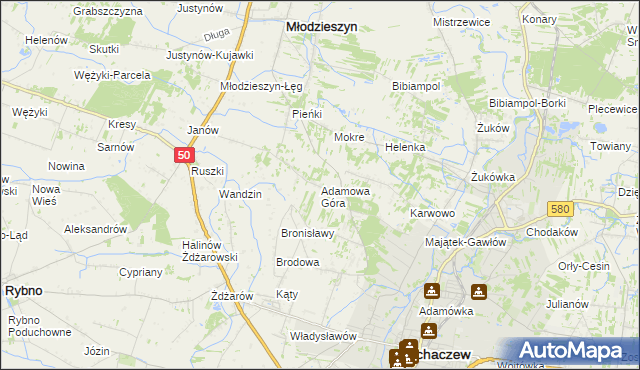 mapa Adamowa Góra, Adamowa Góra na mapie Targeo