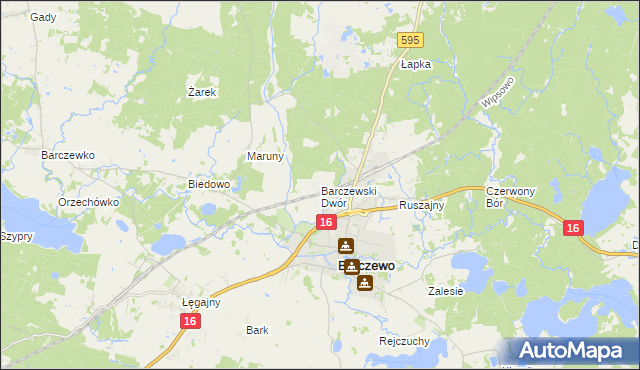 mapa Barczewski Dwór, Barczewski Dwór na mapie Targeo