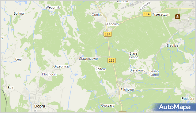 mapa Bartoszewo, Bartoszewo na mapie Targeo