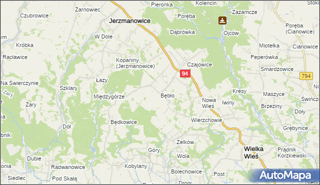 mapa Bębło, Bębło na mapie Targeo