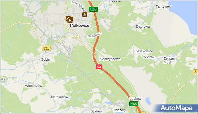 mapa Biedrzychowa, Biedrzychowa na mapie Targeo