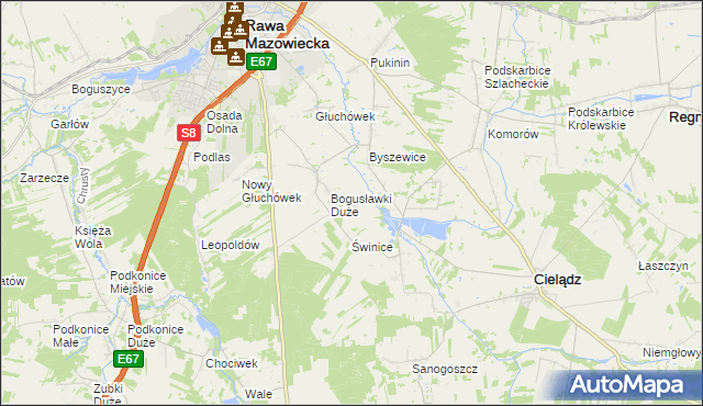 mapa Bogusławki Małe, Bogusławki Małe na mapie Targeo