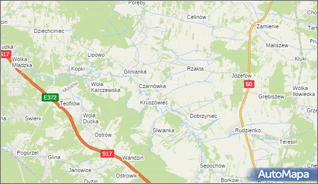 mapa Bolesławów gmina Wiązowna, Bolesławów gmina Wiązowna na mapie Targeo
